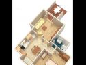 Apartments and rooms Cvita - 150 m from pebble beach: SA1(2), A2(2+1), SA3(2), A4(4) Bol - Island Brac  - Apartment - A2(2+1): floor plan