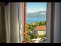 Apartments Pavlo - beautiful sea view: A1(4) Postira - Island Brac  - Apartment - A1(4): window view (house and surroundings)
