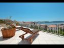 Apartments Bozo - amazing terrace and sea view: A1(4) Okrug Gornji - Island Ciovo  - Apartment - A1(4): sea view