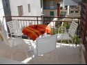 Apartments Niks - terrace & sea view: A1(4), A2(2) Vela Luka - Island Korcula  - Apartment - A2(2): balcony