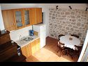 Apartments Bale - right at the beach: A1 Plaza(4) Brist - Riviera Makarska  - Apartment - A1 Plaza(4): kitchen and dining room