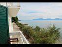 Apartments Bale - right at the beach: A1 Plaza(4) Brist - Riviera Makarska  - Apartment - A1 Plaza(4): terrace view