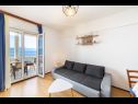 Apartments More - 60m from the sea: A1 Citron(2+2), A2 Mateo(4+1), A3 Sime(2+2), A4 Dino(2+1), A5 Dijana(2+2) Brist - Riviera Makarska  - Apartment - A3 Sime(2+2): living room
