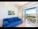 Apartments Horizont - 150 m from pebble beach: A1-Filip(4+2), A2-Mario(4+2) Brist - Riviera Makarska  - Apartment - A1-Filip(4+2): living room
