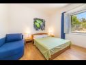 Apartments Horizont - 150 m from pebble beach: A1-Filip(4+2), A2-Mario(4+2) Brist - Riviera Makarska  - Apartment - A1-Filip(4+2): bedroom