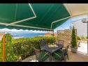 Apartments Horizont - 150 m from pebble beach: A1-Filip(4+2), A2-Mario(4+2) Brist - Riviera Makarska  - Apartment - A2-Mario(4+2): terrace