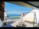 Apartments Jure - terrace with amazing sea view: A1 Leona (6+2), A2 Ivano (6+2) Brist - Riviera Makarska  - house
