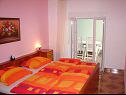 Apartments VP SA2(2), A3(3), A4(2+3), A5(3), A6(2+2) Stanici - Riviera Omis  - Apartment - A5(3): bedroom