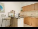 Apartments Slava - cosy apartments for 2 person: A5 - crni (2), A4 - zeleni (2) Vodice - Riviera Sibenik  - Apartment - A4 - zeleni (2): kitchen