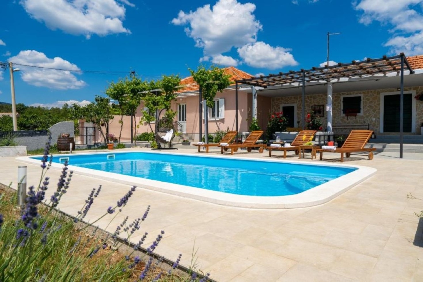 Holiday house Pax - with pool: Marina, Riviera Trogir 2