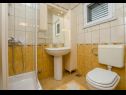 Apartments and rooms Mate 1 - 130 m from sea: A1 Zeleni(2+2), R1 Zuta(2), R2 Roza(2) Bol - Island Brac  - Room - R1 Zuta(2): bathroom with toilet
