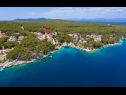 Apartments Dalis - open swimming pool: A1 kat(4+1), A2 prizemlje(4) Cove Osibova (Milna) - Island Brac  - Croatia - beach