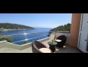 Apartments Ivano - 20 m from Sea: A1(6), A2(2+1), A3(2+1), A4(2), A5(4) Cove Osibova (Milna) - Island Brac  - Croatia - sea view (house and surroundings)