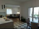 Apartments Mika - 150m from the sea A1(6), A2(4) Postira - Island Brac  - Apartment - A1(6): kitchen and dining room