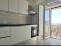 Apartments Marina - with sea view: A1-plavi (2), A2-žuti(2) Postira - Island Brac  - Apartment - A1-plavi (2): kitchen
