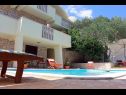 Holiday home Silvia - open pool: H(10) Supetar - Island Brac  - Croatia - swimming pool (house and surroundings)