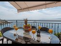 Apartments Daniela - terrace with amazing sea view A1(6) Okrug Gornji - Island Ciovo  - terrace view