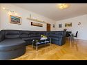 Apartments Ljuba - nice garden: A2(4+1) Plavi, A3(4+1) Ljubicasti, A4(8+1) Okrug Gornji - Island Ciovo  - Apartment - A4(8+1): living room