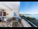 Apartments Duga - beachfront & seaview : A1(4+1), A2(4+1) Okrug Gornji - Island Ciovo  - Apartment - A1(4+1): terrace view