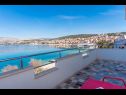 Apartments Duga - beachfront & seaview : A1(4+1), A2(4+1) Okrug Gornji - Island Ciovo  - Apartment - A2(4+1): terrace view