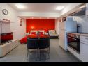 Apartments Colorful - modern Apartments: SA1 zuti(2), A2 ljubicasti(4+2), A3 narancasti(2+1), SA4 crveni(2+1), A5 plavi(4+1), A6 zeleni(2+1), A7 rozi(2+2) Crikvenica - Riviera Crikvenica  - Studio apartment - SA4 crveni(2+1): kitchen and dining room