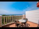 Apartments and rooms Villa Bouganvillea - sea view & garden: A1 Deluxe (2+1), A2 Superior (2+1), A3 Comfort (2+1), A4 Premium (2+1), R1 Deluxe (2), R2 Comfort (2) Mlini - Riviera Dubrovnik  - Room - R1 Deluxe (2): terrace view