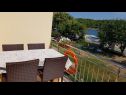 Apartments Zvone - at the water front: A2(4), A1(2+2) Veli Rat - Island Dugi otok  - Apartment - A2(4): balcony