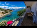 Apartments Sea View - 7 m from beach: A1(5+2) Cove Zarace (Gdinj) - Island Hvar  - Croatia - Apartment - A1(5+2): terrace view