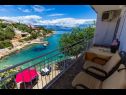 Apartments Sea View - 7 m from beach: A1(5+1) Cove Zarace (Gdinj) - Island Hvar  - Croatia - Apartment - A1(5+1): terrace