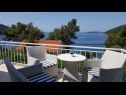 Apartments Mila - 80 m from the beach: A1(6) Brna - Island Korcula  - Apartment - A1(6): terrace