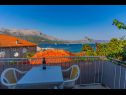 Apartments Vedro - 50 m from sea: 1- Red(4+1), 2 - Purple(2+1), 3 - Blue(2), 4 - Green(2+2) Korcula - Island Korcula  - Apartment - 1- Red(4+1): terrace