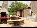 Holiday home Ana - with pool: H(6) Lakmartin - Island Krk  - Croatia - fireplace