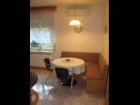 Apartments Marija - olive garden: A1(2+1) Omisalj - Island Krk  - Apartment - A1(2+1): dining room