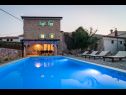 Holiday home Peace - rustic with pool: H(4+2) Vrbnik - Island Krk  - Croatia - swimming pool (house and surroundings)