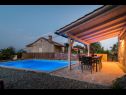 Holiday home Peace - rustic with pool: H(4+2) Vrbnik - Island Krk  - Croatia - swimming pool (house and surroundings)