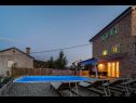 Holiday home Peace - rustic with pool: H(4+2) Vrbnik - Island Krk  - Croatia - swimming pool