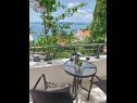 Apartments Josip - 150 m from beach with free parking A1(3), A2(5), A3(2+2) Baska Voda - Riviera Makarska  - Apartment - A3(2+2): balcony