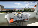 Apartments Gianni - modern & great location: SA1(2), A2(2+2), A3(2+2) Makarska - Riviera Makarska  - Apartment - A2(2+2): terrace