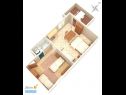 Apartments Zdravko - 150 m from sandy beach: SA1(3), SA2(3), A3(5) Duce - Riviera Omis  - Apartment - A3(5): floor plan