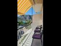 Apartments Aurel - sea view: A1(4+1) Omis - Riviera Omis  - balcony view