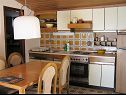 Apartments Mako - 15m from beach: A(7), B(2+3), SA C(2), D(5) Pisak - Riviera Omis  - Apartment - B(2+3): kitchen and dining room