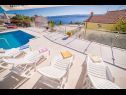 Apartments Saga - with swimming pool A2(2+1), A3(6) Ruskamen - Riviera Omis  - terrace