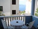 Apartments VP SA2(2), A3(3), A4(2+3), A5(3), A6(2+2) Stanici - Riviera Omis  - Studio apartment - SA2(2): covered terrace