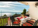 Apartments Franka - beautiful sea view & parking: A1(3), A2(2+2), A3(2+2), A4(3+1) Stanici - Riviera Omis  - Apartment - A3(2+2): terrace