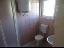 Apartments Don - 90m from the sea: A4(5), SA1 2S(2), SA2 2R(2) Dinjiska - Island Pag  - Studio apartment - SA2 2R(2): bathroom with toilet