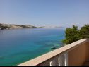 Apartments Grand view - 2m from the beach : A1(6) Stara Novalja - Island Pag  - Apartment - A1(6): terrace view