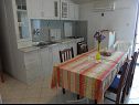 Apartments Zdrave - near beach: A1(3), A2(2+1), A3(3+1), A4(3), A5(3), A6(5+1), A7(5+1) Vlasici - Island Pag  - Apartment - A7(5+1): kitchen and dining room