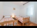 Apartments Krešo - 100 m from sea A1 desni(4+1), A2 lijevi(5), A3(2) Tkon - Island Pasman  - Apartment - A1 desni(4+1): bedroom