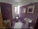 Apartments Blazenka - 20m from the sea A1(6), A2(2+2) Tkon - Island Pasman  - Apartment - A2(2+2): bathroom with toilet