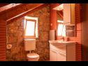 Holiday home Three holiday homes: H1 Azur (4), H2 Wood (4), H3 Ston (4+2) Orebic - Peljesac peninsula  - Croatia - H3 Ston (4+2): bathroom with toilet